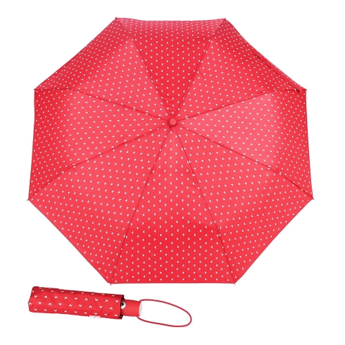 Przejdź do produktu Parasol damski składany Blue Drop Półksiężyce, czerwony