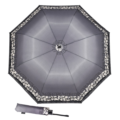 Przejdź do produktu Parasol parasolka składana damska szara Doppler pokrowiec automatyczna