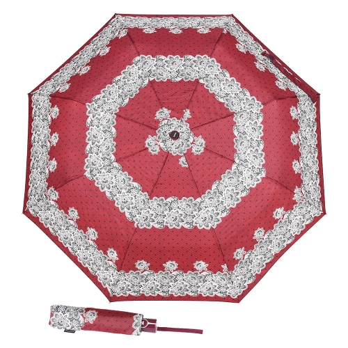 Przejdź do produktu Parasolka składana damska bordowa pokrowiec automatyczny wiatroodporny