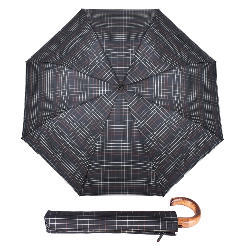 Przejdź do produktu Parasol męski Knirps S.570 Check Black automatyczny składany