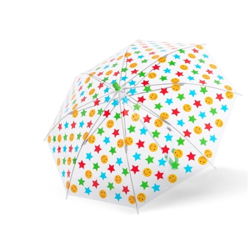 Przejdź do produktu Parasol dziecięcy Doppler Transparent Sky Gwiazdki manualny długi przezroczysta czasza