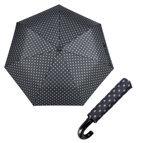 Przejdź do produktu Parasol męski składany skórzana rączka Doppler Fiber Select na PREZENT