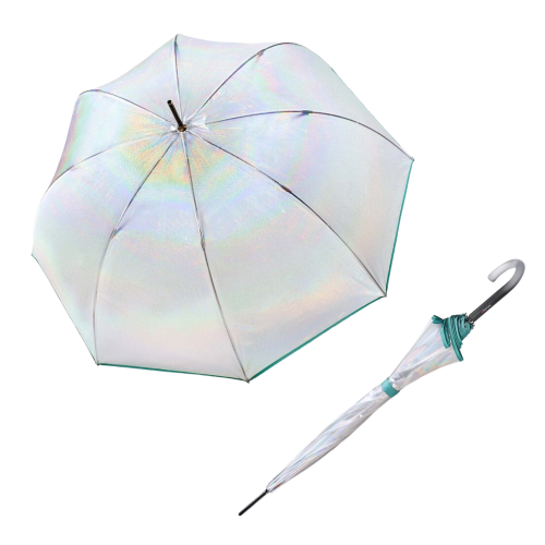 Przejdź do produktu Parasol damski Knirps C.760 Stardust Agave długi transparentny
