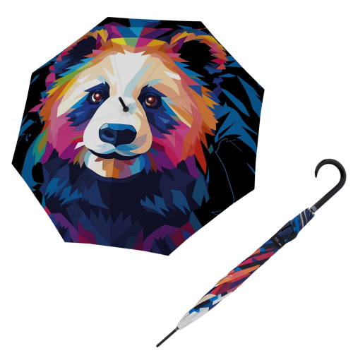 Przejdź do produktu Parasol Damski Doppler Modern Art Mighty Panda Półautomatyczny Długi