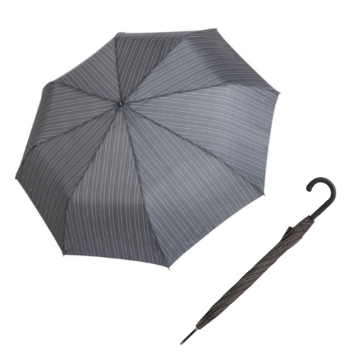 Przejdź do produktu Parasol Męski Doppler Fiber Szary Półautomatyczny Długi
