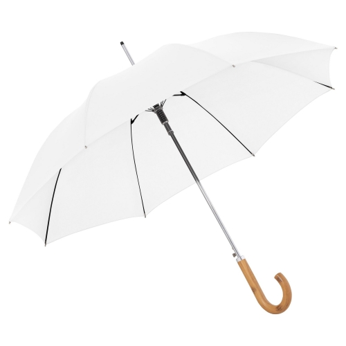 Przejdź do produktu Parasol damski Doppler Mia Vienna półautomatyczny długi biały z drewnianą rączką