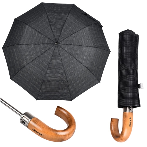 Przejdź do produktu Parasol męski automatyczny Doppler premium drewno pokrowiec wiatroodporny
