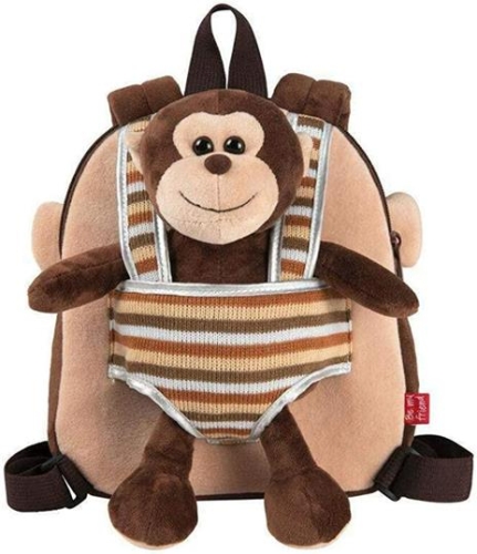 Przejdź do produktu  Plecak dziecięcy dla przedszkolaka 2 w 1 Perletti Toys Monkey, z misiem