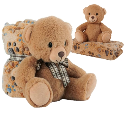 Przejdź do produktu Kocyk i pluszak dziecięcy 2 w 1 Perletti Toys Teddy Bear, miś 