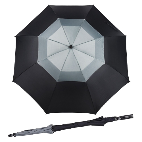 Przejdź do produktu  DWUKOLOROWY PARASOL DŁUGI UNISEX MONSUN, SZARY