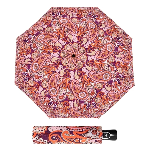Przejdź do produktu Parasol damski Doppler Fiber Paisley Berry półautomatyczna składana wzór