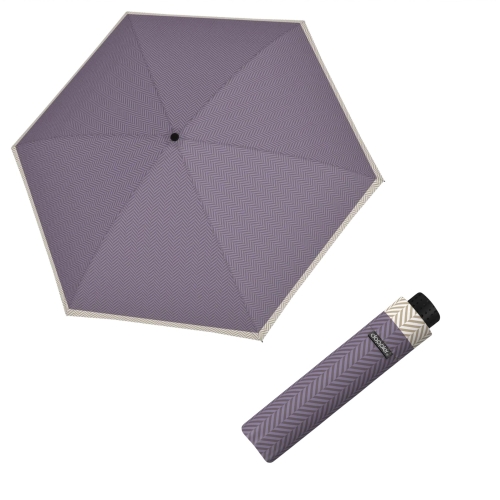 Przejdź do produktu Parasol Doppler Fiber Havanna Składany Fioletowy  W Jodełkę 