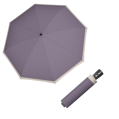 Przejdź do produktu Parasol Damski Składany Automatyczny Doppler Fiber Fioletowy w Jodełkę 