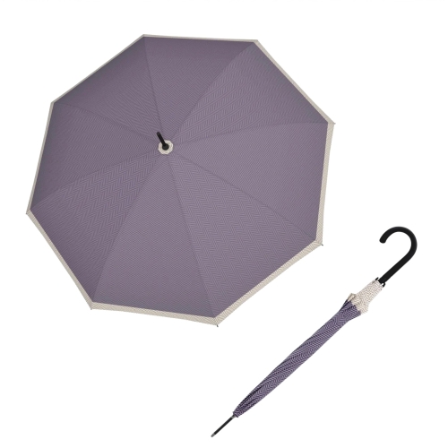 Przejdź do produktu Parasol Damski Doppler Długi Półautomatyczny Kolorze Liliowym w Jodełkę 