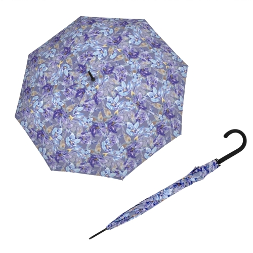 Przejdź do produktu Parasol Damski Doppler  Fiber Flex Długi Półautomatyczny Niebieskie Kwiaty 