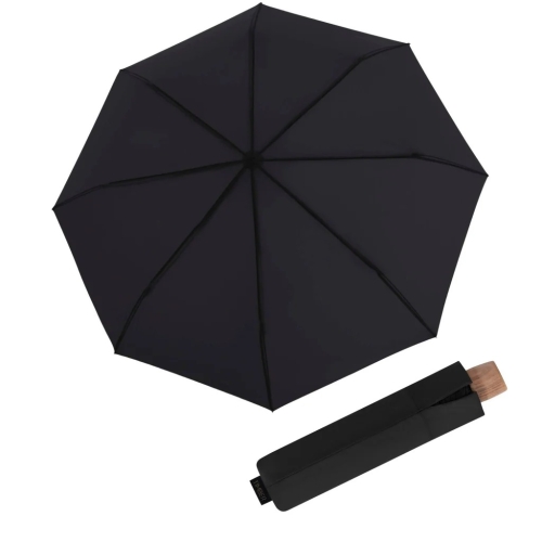 Przejdź do produktu Parasol Knirps Timber Manualny Czarny Składany Z Drewnianą Rączką  